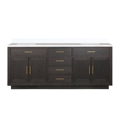Ensemble de meuble-lavabo double 80 "