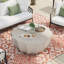 Table basse imperméable 35,43 po pour l'extérieur et l'intérieur, conception en ciment Mgo durable, convient aux terrasses, jardins, arrière-cours et salons-2072405460