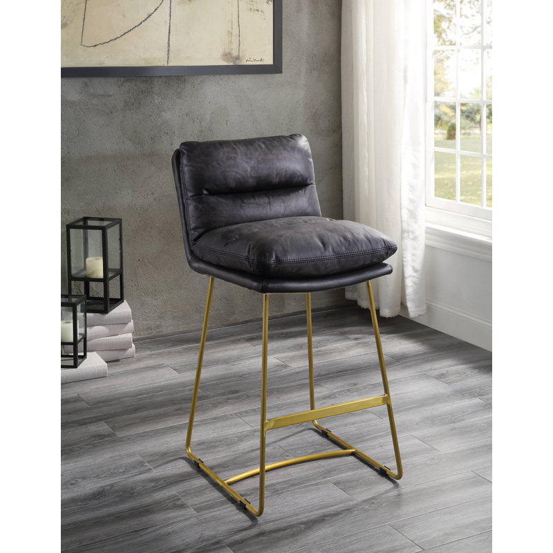 Tabouret Alsey, Noir brossé