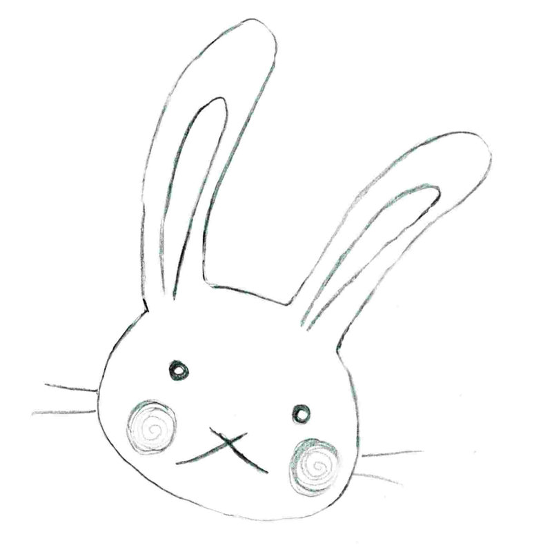 Tête de lapin, H 30 po x l 30 po