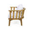 Fauteuil club d'extérieur en bois d'acacia (sans la table)