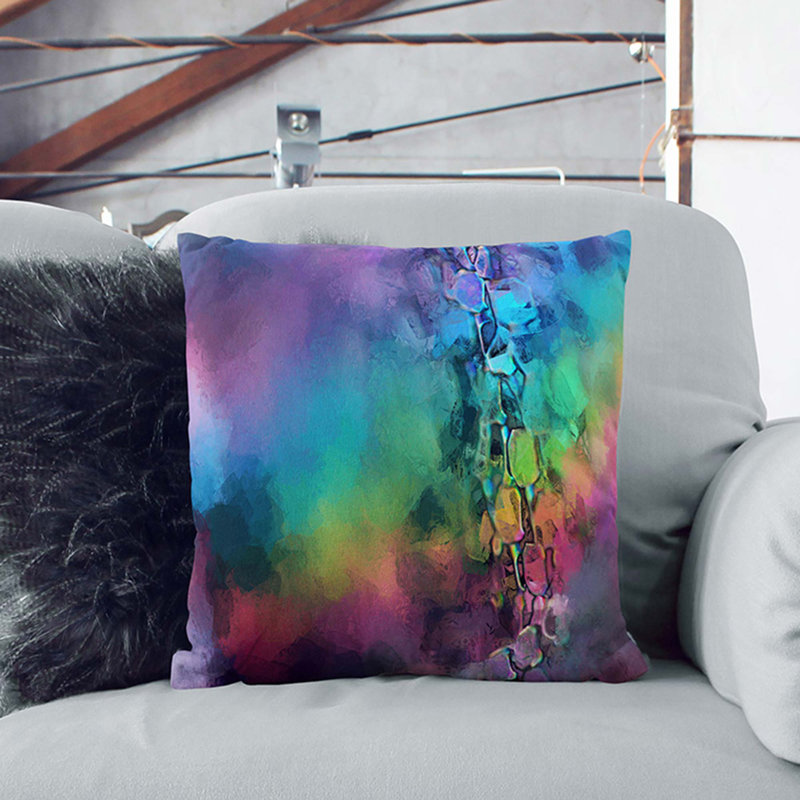 Abstract Square Throw Cushion, 55cm H x 55cm W x 20cm D