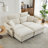 Deep Seat Sectional Sofa, Comfortable Cloud Sofa With Ottomans, Modern Corduroy Upholstered Sectional Sofa For Living Room, Apartment, Studio, Office