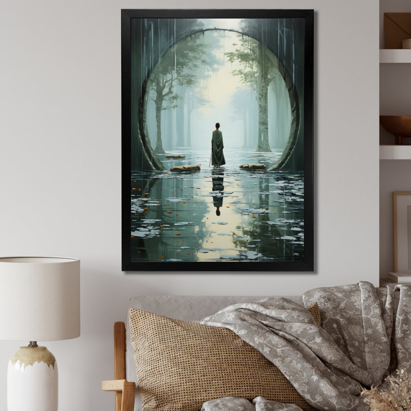 «Kreighton Hinduisim Divine Journey I», reproduction sur toile, Cadre photo noir, H 44 po x l 34 po x P 1,5 po
