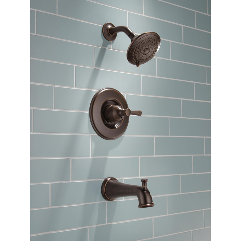 Garniture de robinet de baignoire et douche avec moniteur Linden ™, Bronze vénitien