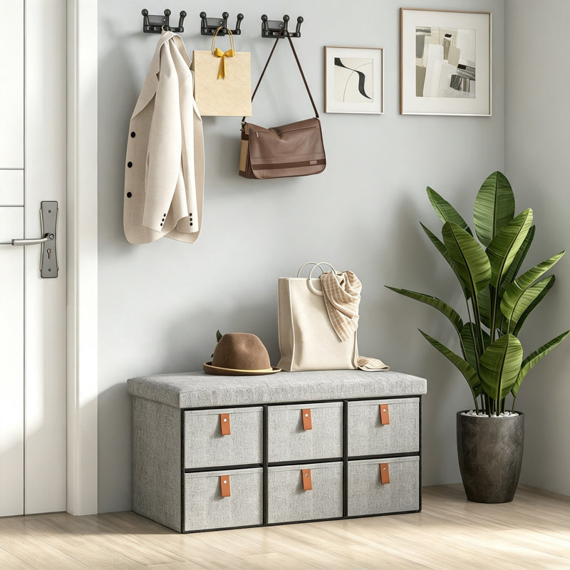 6 Pair Shoe Storage Bench