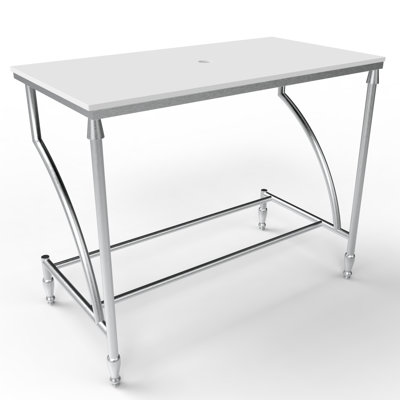 Évier de console lumineux en métal 36 po avec vasque en verre et surface solide