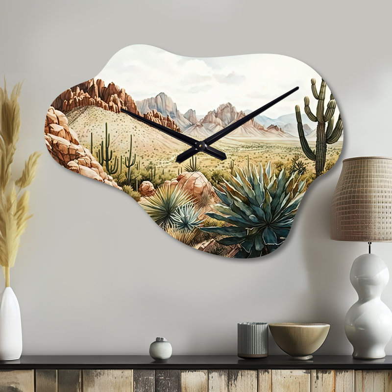 Horloge murale Delman Arizona Desert IV - Western, Grand
