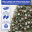  Arbre de Noël artificiel en pin 4,5 pi / 6 pi / 7,5 pi, pin, arbre de Noël des Fêtes avec pommes de pin et lumière Prestrung-67319502