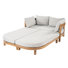 Corbin Modern Organic Acacia Wood Outdoor Daybed With Cushions And Waterproof Cover For Patio, Garden & Poolside