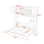 Grand lit escamotable en bois avec rangement