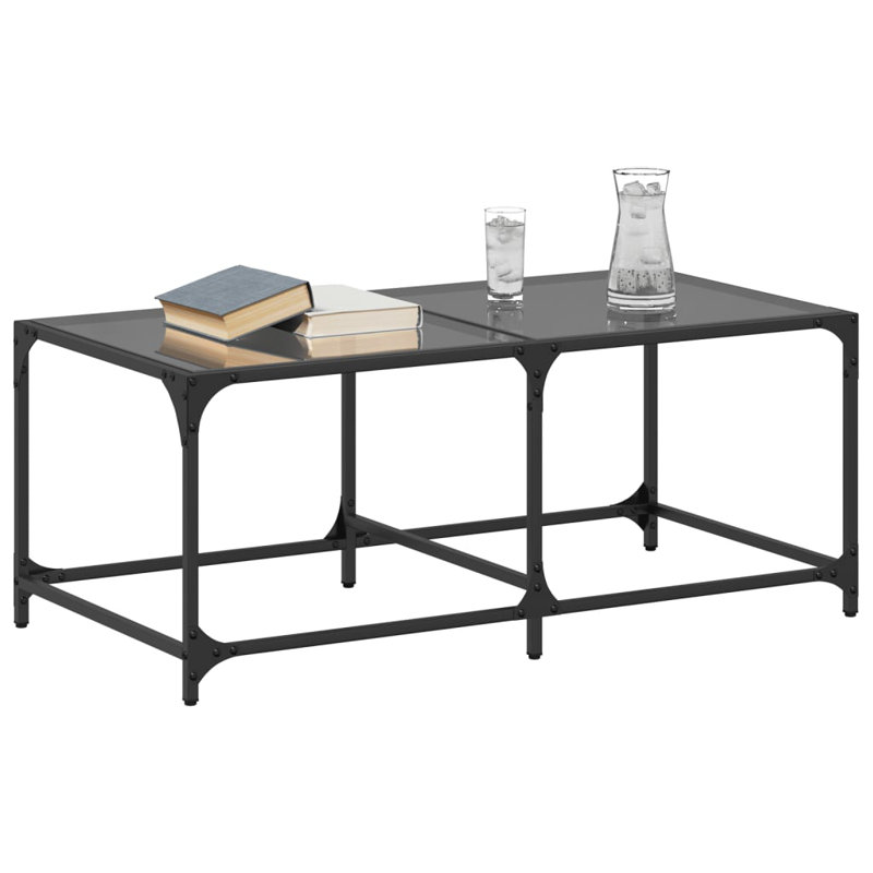 Alaitz Coffee Table, Black, 40cm H x 98.5cm L x 50cm W