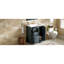 Meuble-lavabo en céramique de 76 cm (30 po) - Structure et panneaux en bois massif, 3 tiroirs spacieux et une armoire de rangement - Bleu - 2 portes - Unité de rangement fonctionnelle