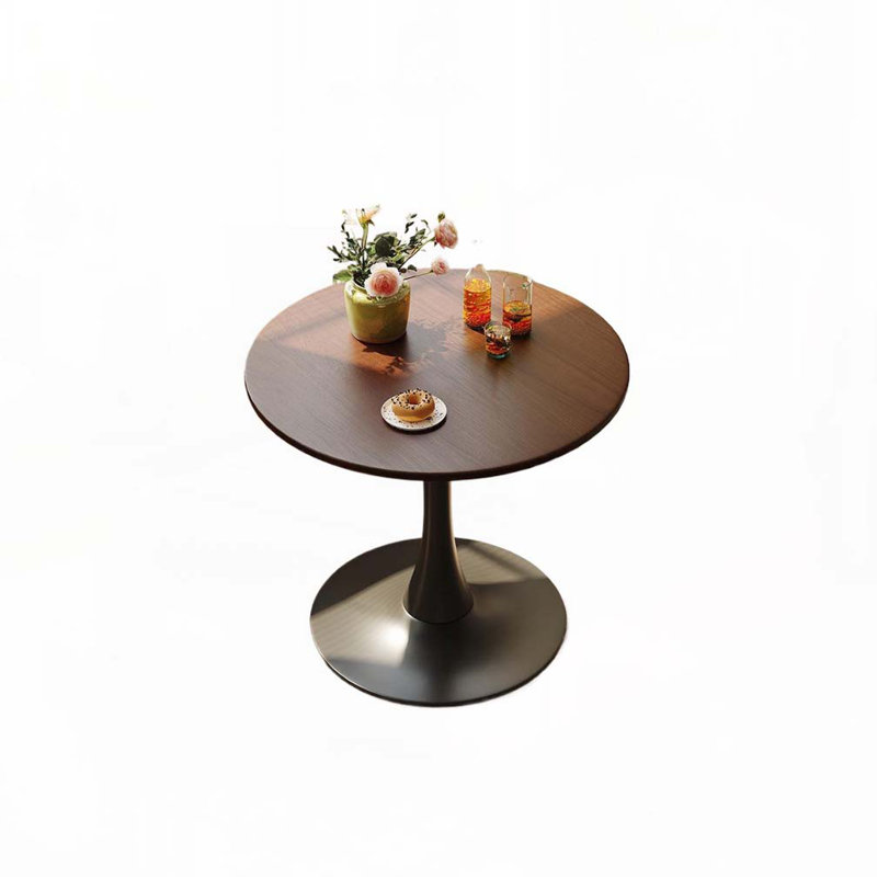 Table de salle à manger ronde, H 29 po x L 31,5 po x l 31,5 po, Noyer