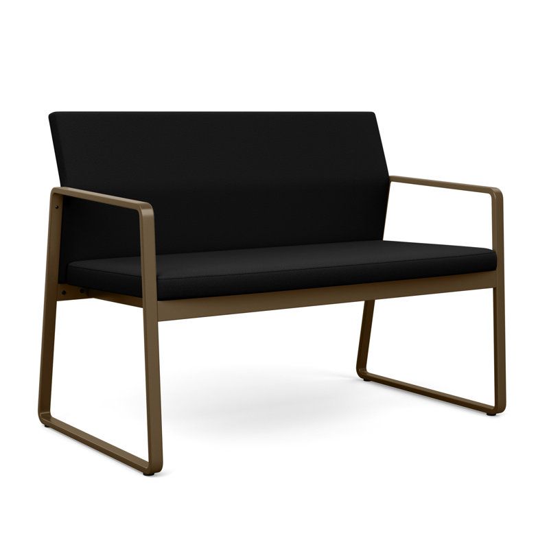 Causeuse Gansett, Bronze, Portes ouvertes en tissu noir