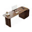 Bureau rectangulaire à 3 tiroirs en bois manufacturé brun noisette + brun-1541424055-1541424041