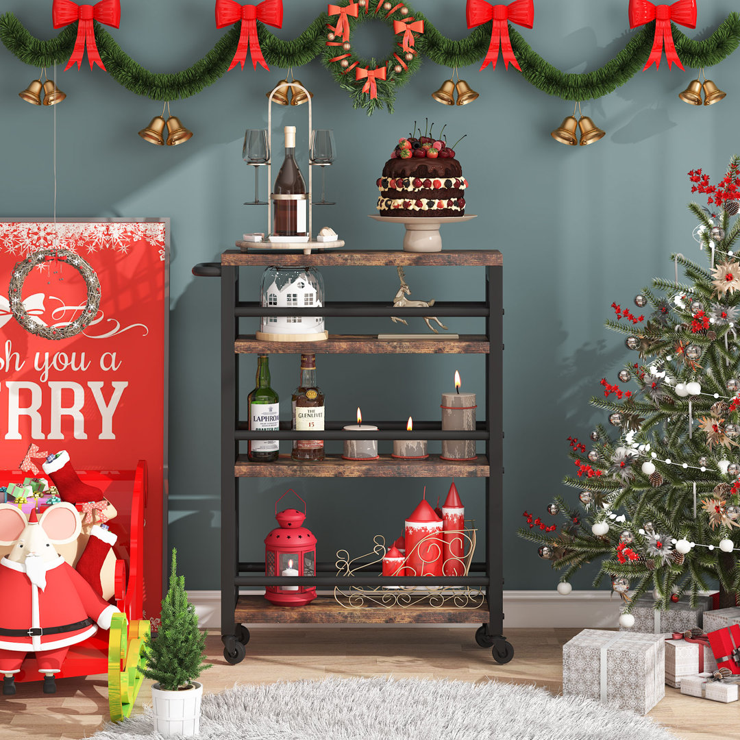 Slim Rolling Kitchen Storage Cart BLUEBELL