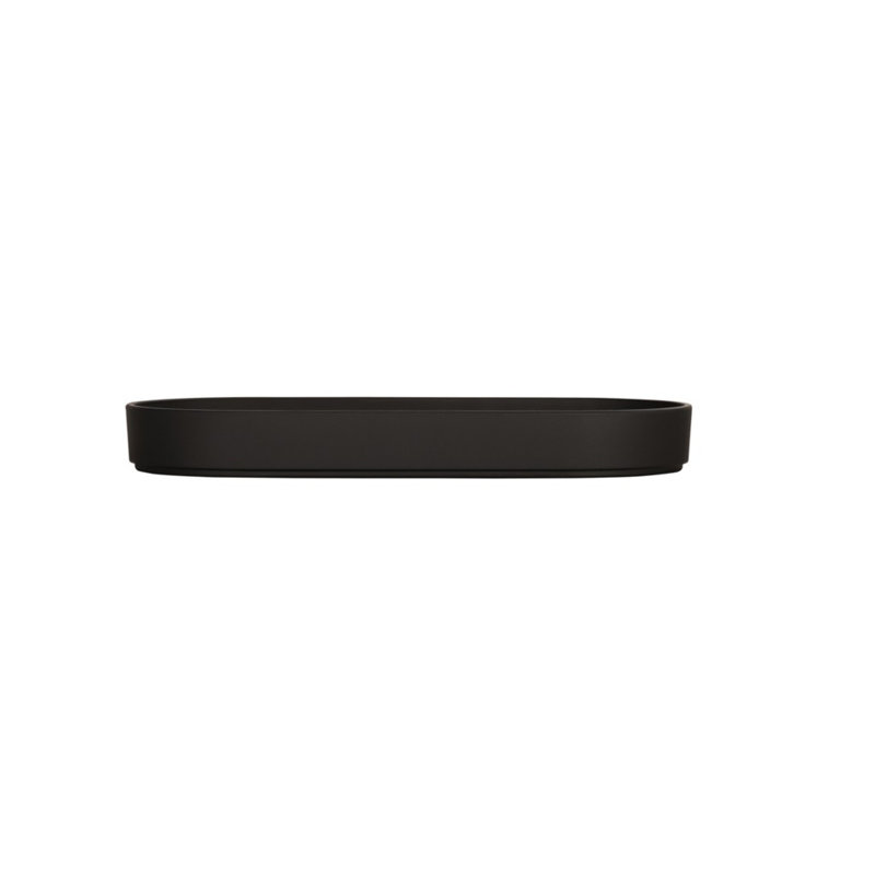 Cal-Mil Hudson Melamine Platter, Black, 1.5" H x 6" W x 13" D