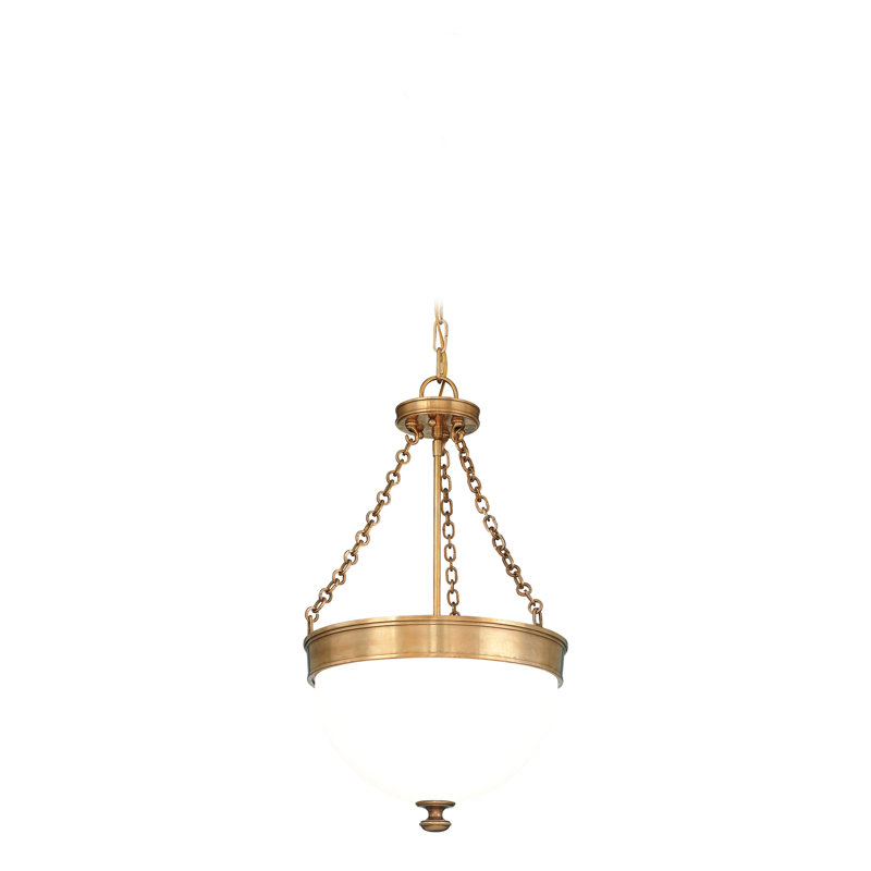 Barrington 3 - Light Unique/Statement Pendant, 14", Aged Brass