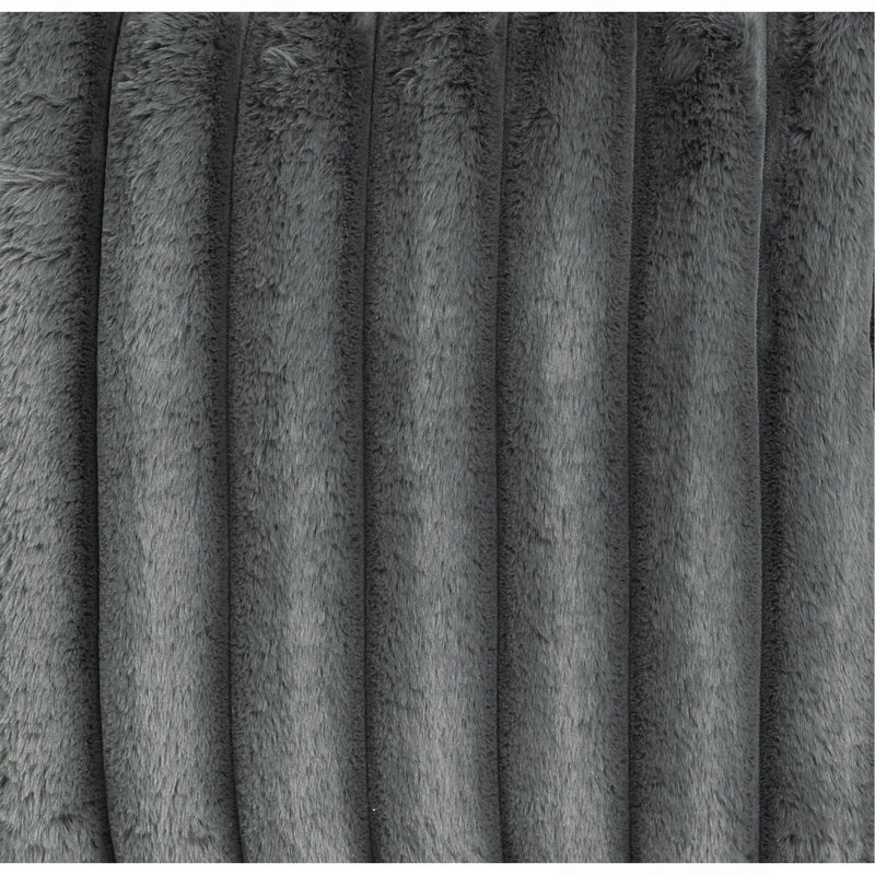 Méridienne 40 pouces en mousse viscoélastique Minky, Polyester gris