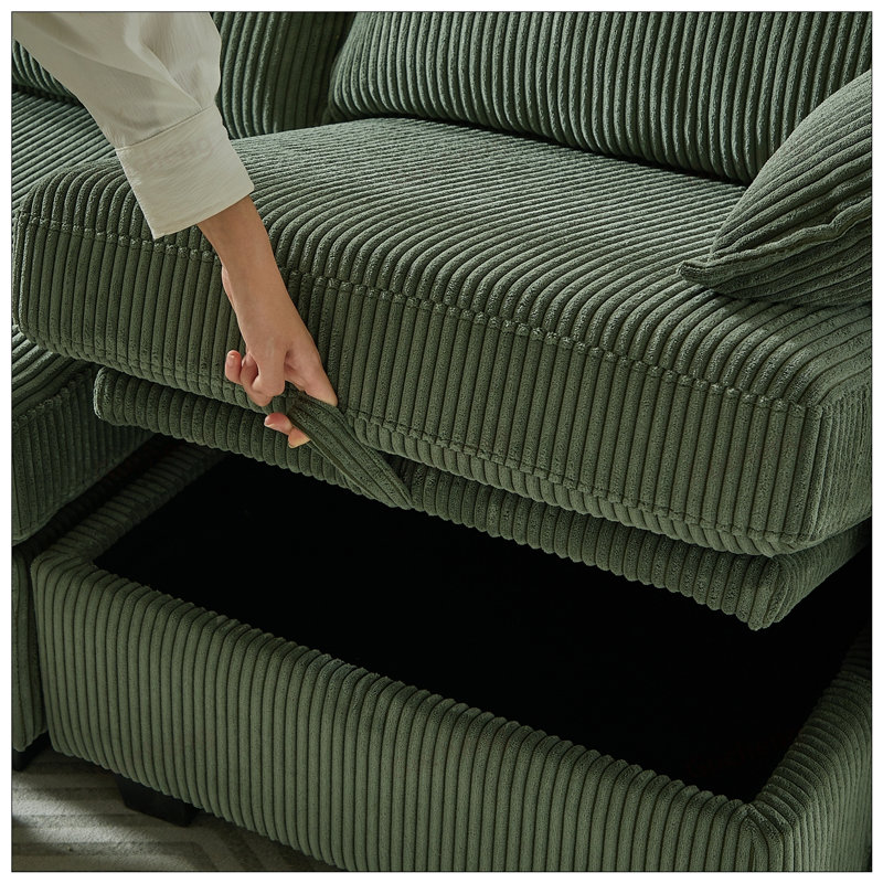 Canapé modulaire 113,5 po Sectiona, Vert