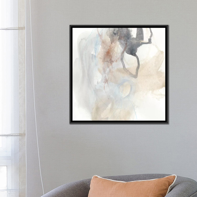 « supposition iii », reproduction sur toile, H 18 po x l 18 po x P 1,5 po, Toile avec cadre noir, Pas de tapis