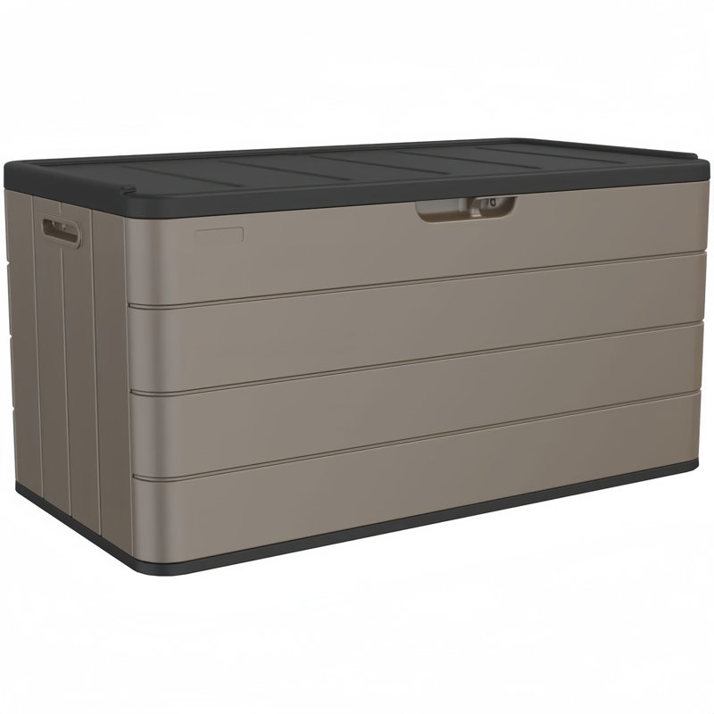 Armoire de rangement extérieure carrée 120 gallons Decksplore, Brun