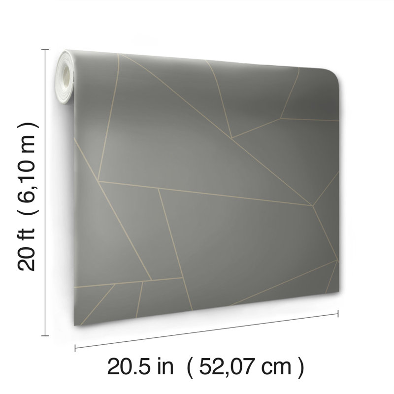 Rouleau de papier peint auto-adhésif L 20 pi x l 20,5 po, Gris / lueur