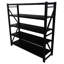 Étagère de rangement légère à cinq niveaux en métal noir, 78 pouces de largeur, 23,4 de profondeur, 78,7 de hauteur, pour unité de garage et de sous-sol réglable, capacité de 1 800 lb, bureaux idéaux