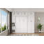 Lit escamotable double avec casiers et armoires-117599842