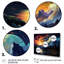 «Yellow Lakeside Mountain Sunset Wonderland II - Forest River Mountains», ensemble de 4 pièces d'art mural-708164224