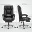 Fauteuil de direction en cuir noir