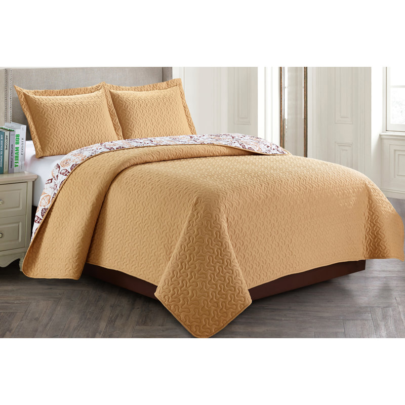 Ensemble de surfaces réversibles Carreiro, Courtepointe simple et 1 taie décorative