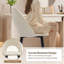 Chaise rembourrée moderne en velours courbé (blanc)-2075046512