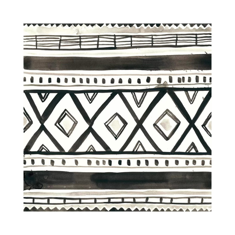 Tribal Echo III by June Erica Vess - Print on Canvas, 45.72 cm H x 45.72 cm W x 3.175 cm D, Wrapped Canvas