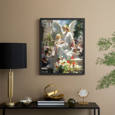 Religious Series CDLX III, reproduction d'art encadrée - bois massif