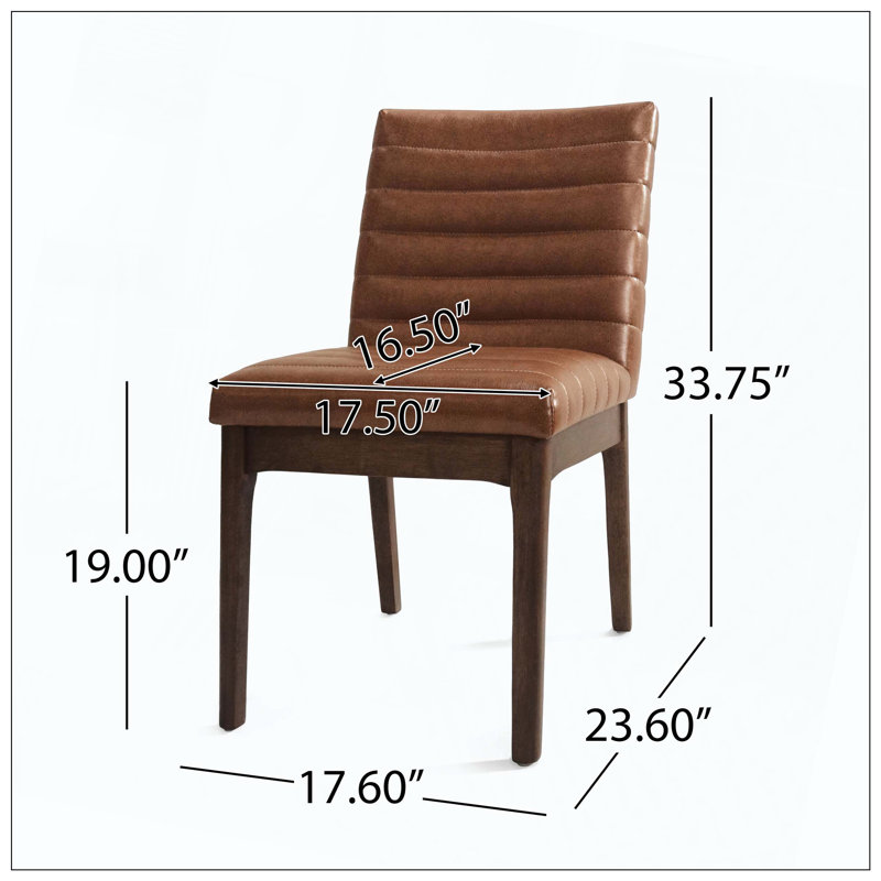 Ensemble de 2 chaises de salle à manger rembourrées avec pieds en caoutchouc
