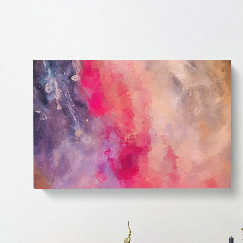 Affection In Abstract - Wrapped Canvas Painting, 35cm H x 50cm W x 3cm D