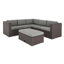 Ensemble de conversation modulaire en rotin avec coussins 4 pièces McNab-1697358510