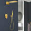 2 jets 9 po Pomme de douche murale double fixe et portable 2,2 gal / min-113823333