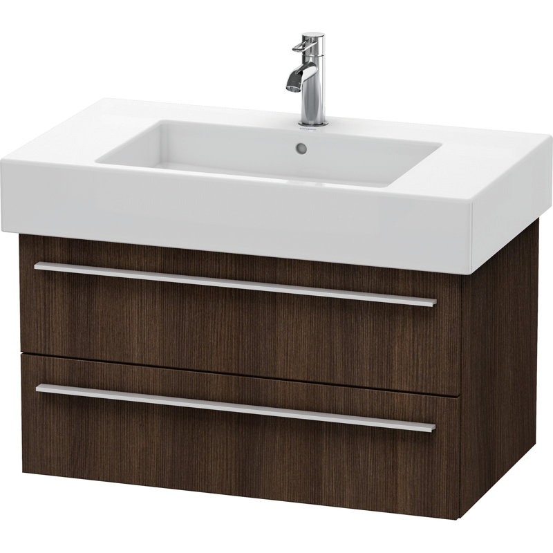 31.5" Wall Mounted Single Bathroom Vanity Base Only, Chesnut Dark
