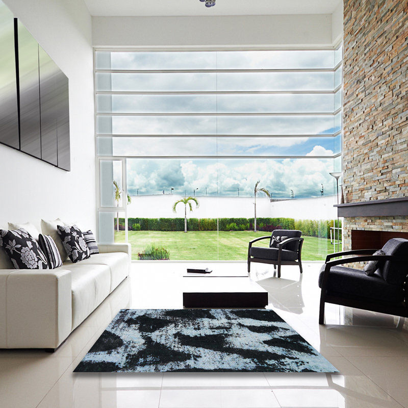 Tapis abstrait moderne 756, Carré 8 pi