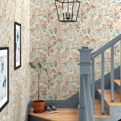 Arieanna Peel & Stick Vinyl Floral Wallpaper Roll