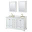 Ensemble de meuble-lavabo double 60 "avec miroir Deborah-40064831-61125179