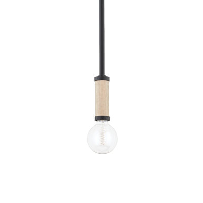 Sarisha 1 Light Pendant - Soft Black Frame