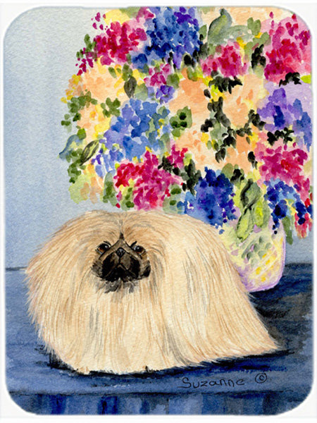 East Urban Home Pekingese Glass Cutting Board