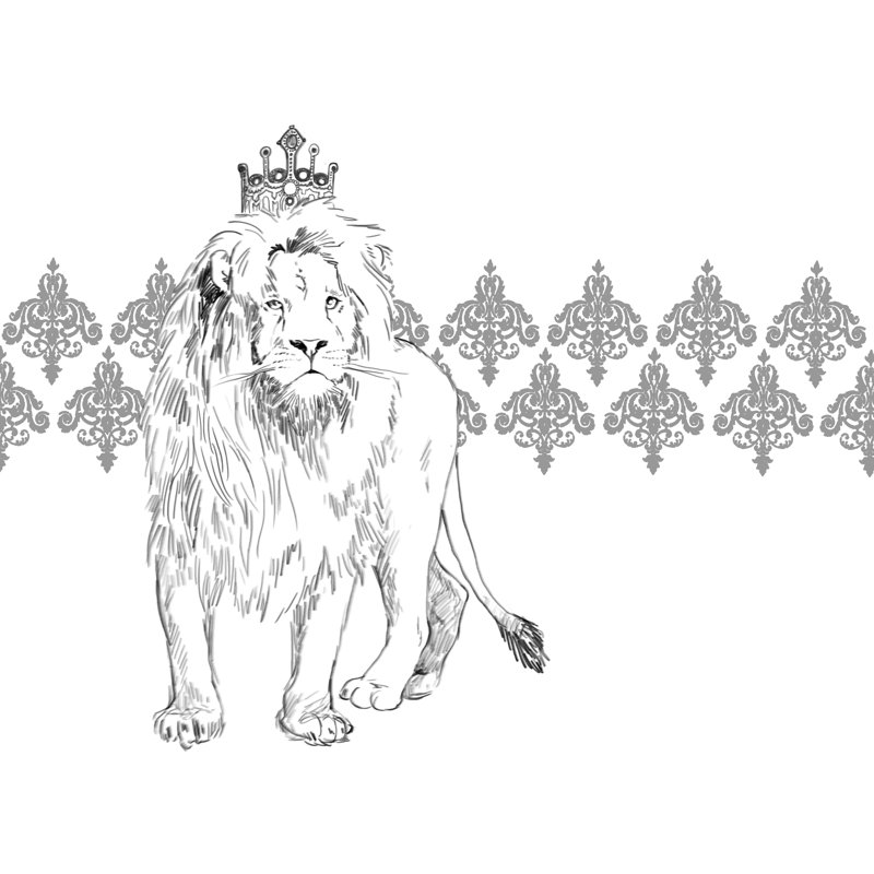 King Lion 2 - Wrapped Canvas Print, 51cm H x 51cm W x 3.8cm D
