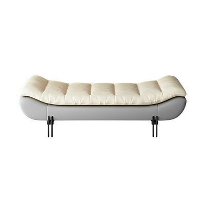 Vasilika Leather Match Upholstered Bench