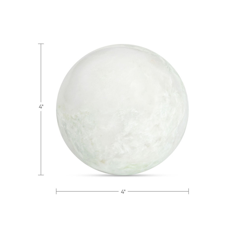 Odessa Sphere Tabletop Accent Red Levanto Marble, White