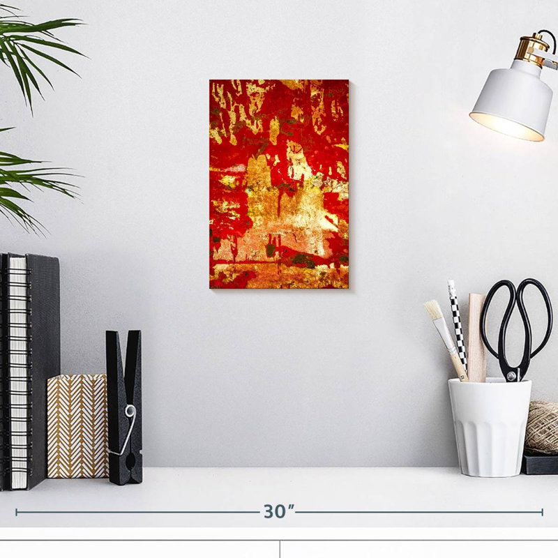 Avery A Study In Red And Gold, 12" H x 8" W